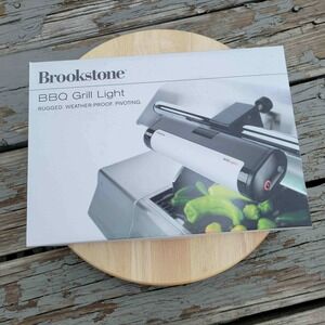 NEW Brookstone BBQ Grill Light LED Weatherproof Pivoting Handle Mount 798392